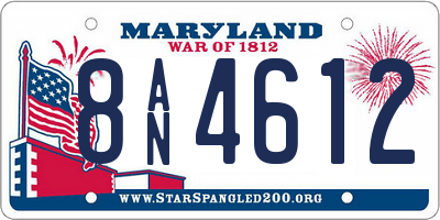 MD license plate 8AN4612