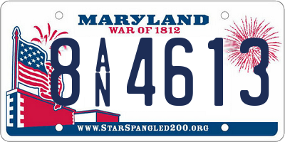 MD license plate 8AN4613