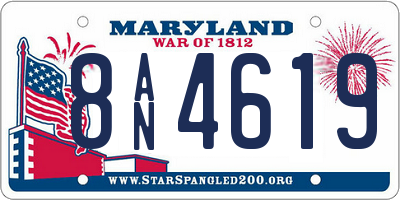 MD license plate 8AN4619
