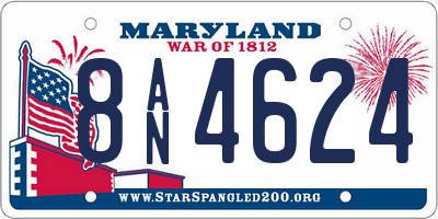 MD license plate 8AN4624