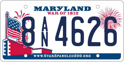 MD license plate 8AN4626