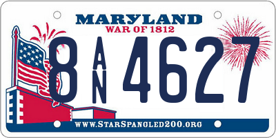 MD license plate 8AN4627