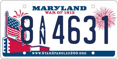 MD license plate 8AN4631