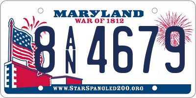 MD license plate 8AN4679