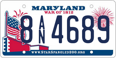 MD license plate 8AN4689