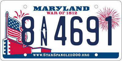 MD license plate 8AN4691