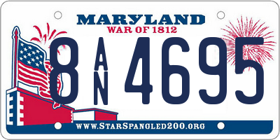 MD license plate 8AN4695