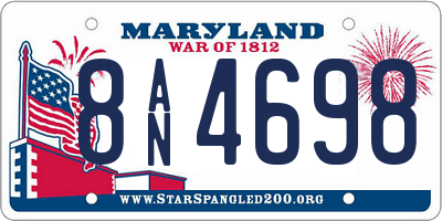 MD license plate 8AN4698