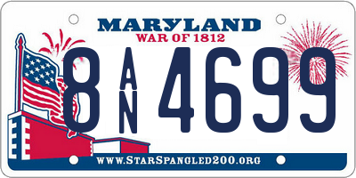 MD license plate 8AN4699