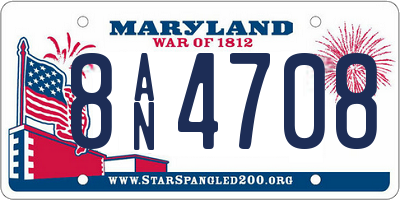 MD license plate 8AN4708