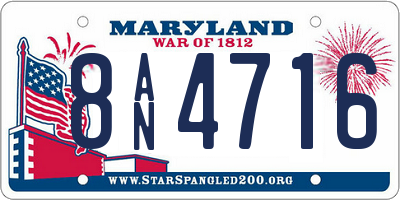 MD license plate 8AN4716