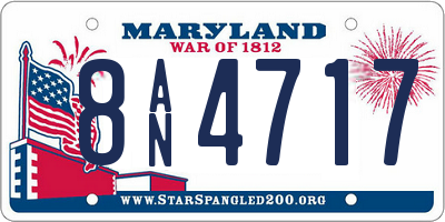 MD license plate 8AN4717