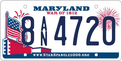 MD license plate 8AN4720