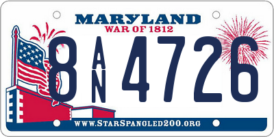 MD license plate 8AN4726