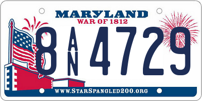 MD license plate 8AN4729