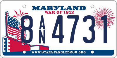 MD license plate 8AN4731