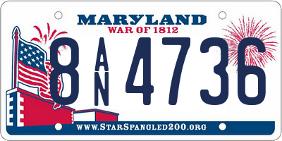MD license plate 8AN4736