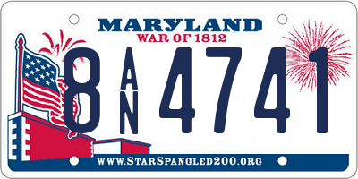MD license plate 8AN4741