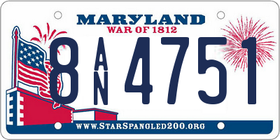 MD license plate 8AN4751