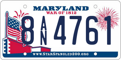 MD license plate 8AN4761