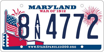 MD license plate 8AN4772