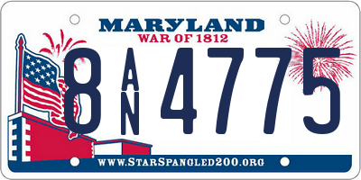 MD license plate 8AN4775