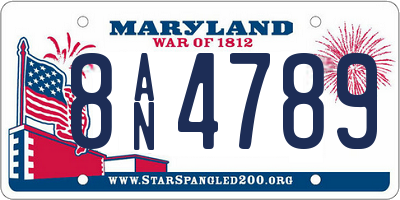 MD license plate 8AN4789