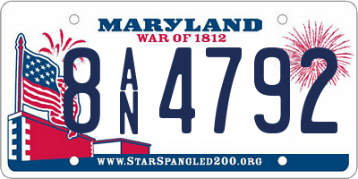 MD license plate 8AN4792