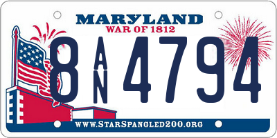 MD license plate 8AN4794