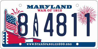 MD license plate 8AN4811