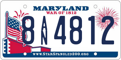 MD license plate 8AN4812