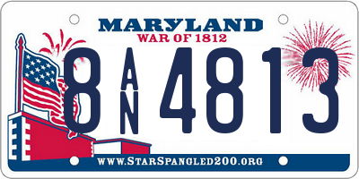 MD license plate 8AN4813