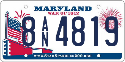 MD license plate 8AN4819