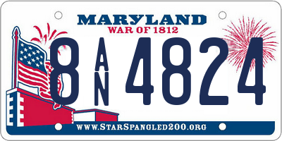 MD license plate 8AN4824