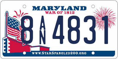 MD license plate 8AN4831
