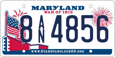 MD license plate 8AN4856