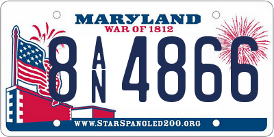 MD license plate 8AN4866