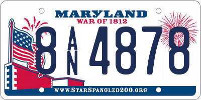 MD license plate 8AN4878