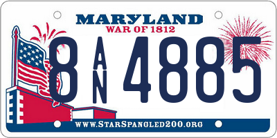 MD license plate 8AN4885