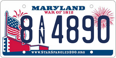 MD license plate 8AN4890