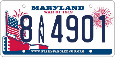 MD license plate 8AN4901