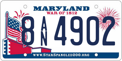 MD license plate 8AN4902