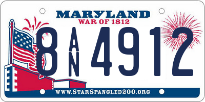 MD license plate 8AN4912
