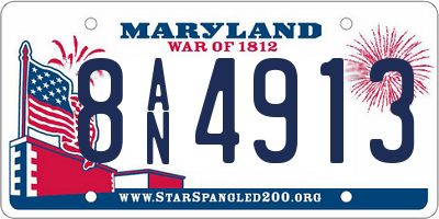 MD license plate 8AN4913