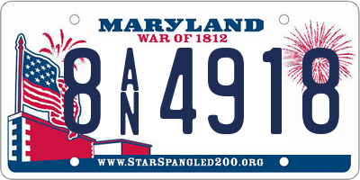 MD license plate 8AN4918