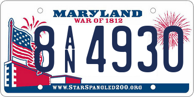MD license plate 8AN4930