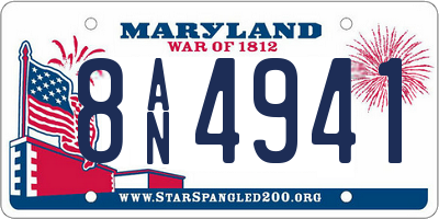 MD license plate 8AN4941