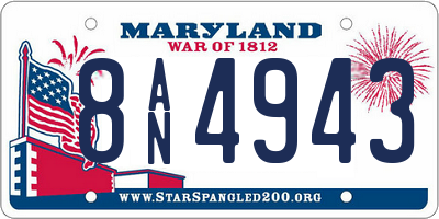 MD license plate 8AN4943
