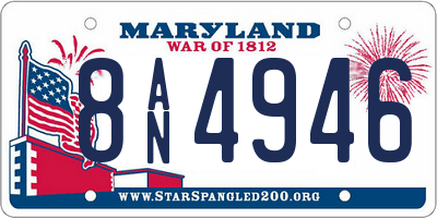MD license plate 8AN4946