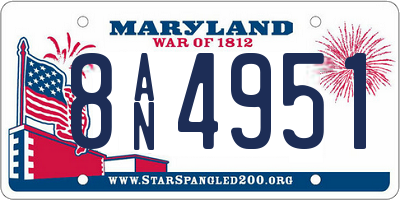 MD license plate 8AN4951